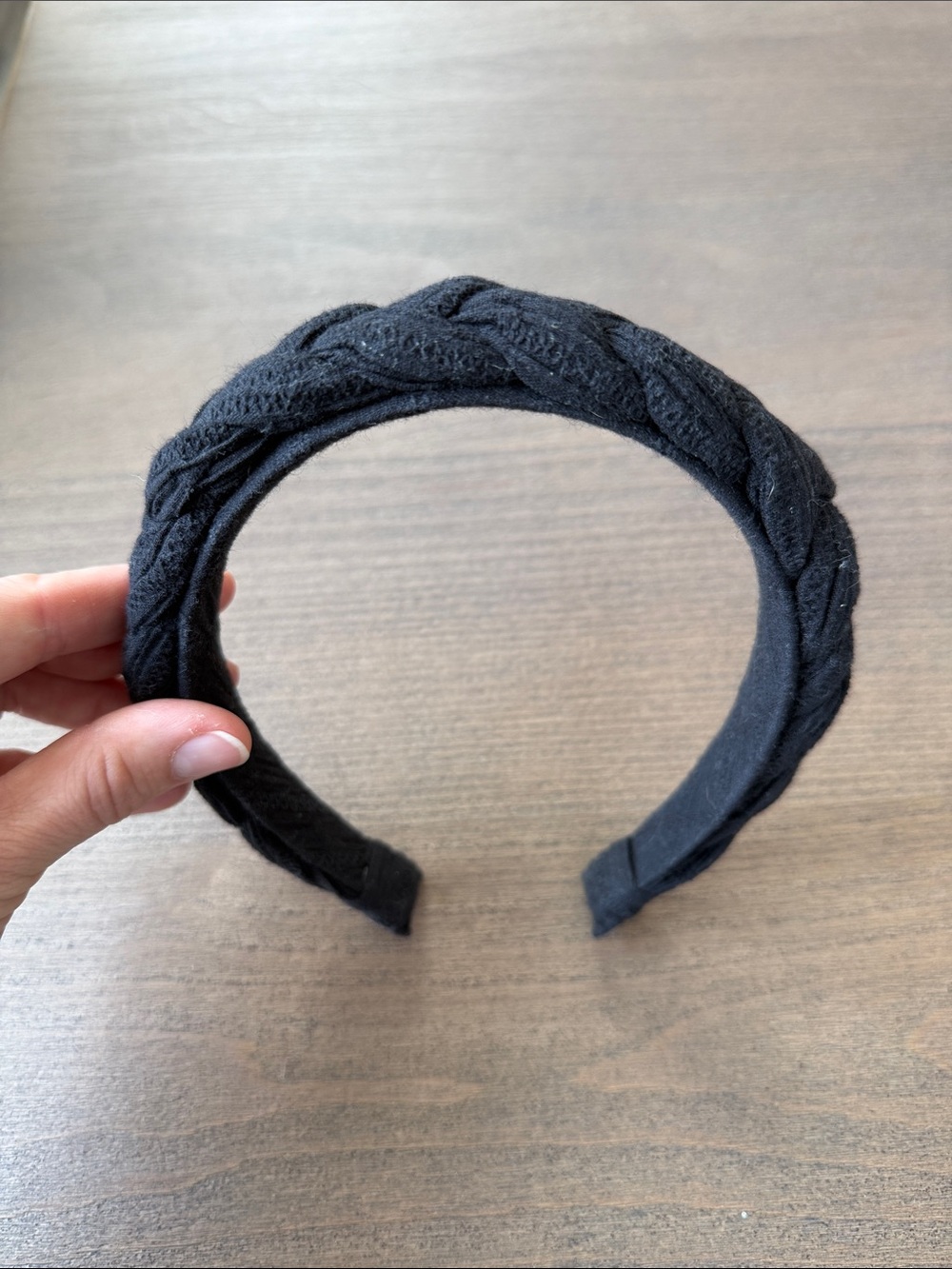 Black Braided Fabric Headband